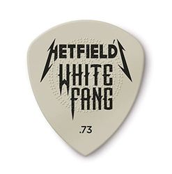 JIM DUNLOP Púas Ultex Hetfield's White Fang 0,73mm Caja en Metal de 6, Blanco