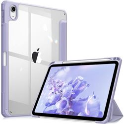 FINTIE Custodia per iPad (A16) 11ª Gen 11" (2025)/iPad 10ª Gen 10.9" (2022) con Portapenne - Sottile Leggero Trasparente Cover Posteriore con Bordo in TPU Morbido Auto Sveglia/Sonno, Lilla Viola
