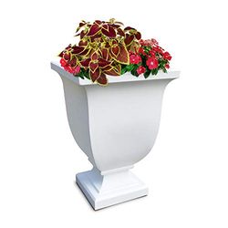 Mayne Inc. Augusta 5894-W - Vaso alto 66 cm, colore: bianco, 45,7 x 45,7 x 66 cm (L x l x A), con serbatoio d'acqua integrato da 5,8 litri