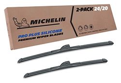 Michelin 40-2420SPBA Pro Plus Lot de 2 balais d'essuie-glace en silicone de 61 et 50,8 cm compatibles avec certaines Toyota, Kia, Ford, Audi, Hyundai, Chevrolet, GMC, BMW, Cadillac, Volkswagen, années