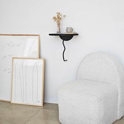 Hanah Home Leo, Solid Wood, Nero/Antracite, Taglia Unica