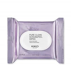 KIKO Milano Pure Clean Scrub & Peel | Ett paket med 20 våtservetter som både exfolierar och uppdaterar ansiktet
