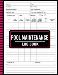 Pool Maintenance Log Book: Simple Daily Swimming Pool Maintenance and Cleaning Logbook, Track Pool Maintenance, Small Business, Hotel Pools - Blue