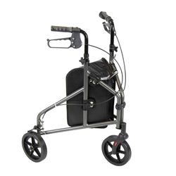 NRS Healthcare Roulette en aluminium 3 roues Argenté
