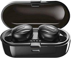 Xawy Écouteurs Bluetooth 5.0 sans Fil Intra-Auriculaires avec Microphone et étui de Chargement Portable pour iOS, Android, PC LD7