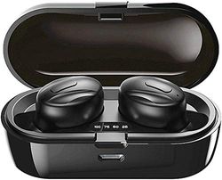 Xawy Auriculares Bluetooth, Bluetooth 5.0, Auriculares inalámbricos en Auriculares estéreo, micrófono Mini Auriculares inalámbricos con Auriculares y Estuche de Carga portátil para iOS Android PC LD9