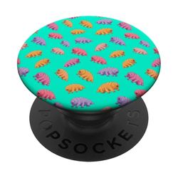 Patrón sin fisuras de microbios de lechones de musgo tardígrado PopSockets PopGrip Adhesivo