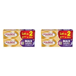 Polident Power Max Crème Fixative, Pour Prothèses Dentaires Partielles ou Complètes, Embout Précision - Lot de 4x40 g