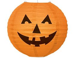 Unique Party 64235 - 10" Round Pumpkin Halloween Paper Lantern