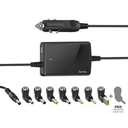 Hama Fuente de alimentación Universal para Ordenador portátil de 15 V, 16 V, 19 V, 70 W (Fuente de alimentación Universal para Ordenador portátil y Tableta, Incluye 8 Conectores para portátiles para