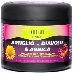 KALAHARI Artiglio del Diavolo e Arnica Gel - Extra Forte - Effetto Caldo riscaldante per Massaggi a muscoli e articolazioni, Recupero muscolare, Mobilità - Formula Naturale, Made in Italy 500ml