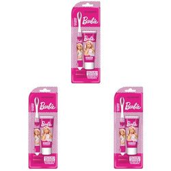 Naturaverde | Kids - Mattel Barbie - Kit Pulizia Orale per Bambini, Dentifricio Fragola e Caramello 25ml e Spazzolino con Setole Morbide, Dentifricio Barbie (Confezione da 3)