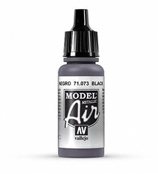 Vallejo Model Air 17 ml Acrylic Paint - Metallic Black