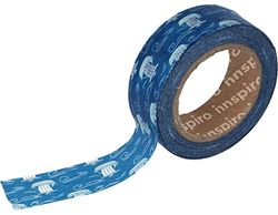 Masking Tape Washi Boot blauw 15 mm x 10 x m Serie Ultramar