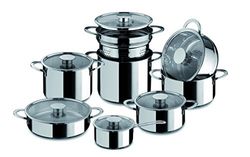 MEPRA Gourmet Batteria, 14 Pezzi, Acciaio Inossidabile 18/10