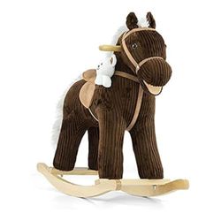 Milly Mally 5901761122565 - Hobbelpaard schommelspeelgoed met geluidseffecten teddybeer, wit