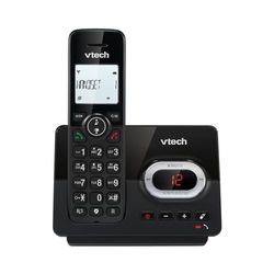 VTech CS2050 Téléphone sans Fil avec répondeur, Mode Eco+, téléphone pour Personnes âgées, téléphone sans Fil, Blocage d'appel, Fonction Mains Libres, Grosses Touches, Affichage 1 Ligne, Noir