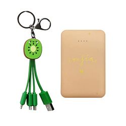 WONDEE Universele oplader 3-in-1 Kiwi + powerbank 5.000 mAh vertrouwen