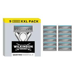 Wilkinson Sword Quattro Essential 4 - Confezione con 12 lame di ricambio compatibili con rasoi Quattro Titanium - Confezione adatta alla buca da lettere