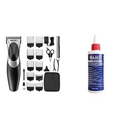 Wahl Clip ‘N Rinse Cord/Cordless Hair Clipper, Black & Clipper Oil, Blade Oil for Hair Clippers, Beard Trimmers and Shavers, Lubricating Oils for Clippers, Maintenance for Blades, 250 ml
