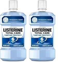 LISTERINE Collutorio Total Care Tartar Protect, Collutorio al gusto di Menta Artica, Collutorio con 6 benefici in 1 per una pulizia denti tartaro accurata e un'igiene orale completa, 500 ml