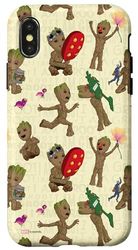 iPhone X/XS Marvel I Am Groot Guardians of the Galaxy Groot Play Pattern Case