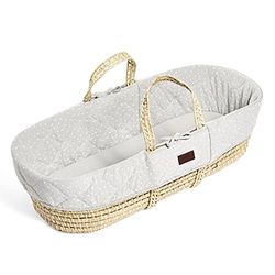 The Little Green Sheep Couffin matelassé Naturel et Matelas - Riz Colombe - Lit Double