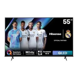 Hisense 55E7NQ QLED Smart TV, 139,7 cm (55 inch), Quantum Dot Colour, Dolby Vision, Dolby Atmos, Gamemodus Plus, 60 Hz VRR 120 fps, Bluetooth & HDMI, spraakherkenning, TV, VIDAA (nieuw 2024)
