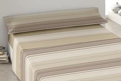 Degrees home Topitos - bedlaken 200 x 190 - beddengoed 200 x 190 - bedlaken 50% katoen 50% polyester - 4 stuks - beige