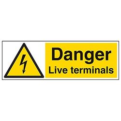 VSafety "Danger Live Terminals" teken, landschap, (Pack van 3)