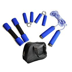 Master Adultos Juego de Fitness de Tres Piezas, Azul/Gris, One Size