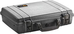 PELI 1470 Professional Laptop Case, IP67 Watertight and Dustproof, 19L Capacity, Made in US, No Foam, Black