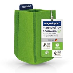 magnetoplan magnetoTray ecoAware - Portapenne magnetico in feltro, 6 x 10 x 6 cm, colore: Verde