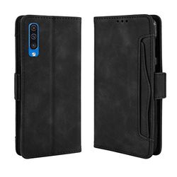 Carcasa de telefono Wallet Style Skin Feel Becerro Funda de Cuero for Galaxy A50 / A50s, con Ranura for Tarjeta separada (Negro) (Color : Marrón)