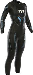 TYR Dames Womens Hurricane C5 Wetsuit Combinaison Triathlon, Noir Bleu, S/M