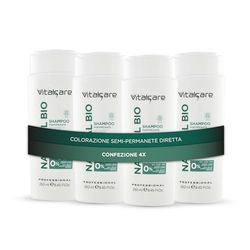 Vitalcare | Natural Bio - Shampoo Capelli Fortificante, con Estratti di Avena e Camomilla, Shampoo per Tutti i Tipi di Capelli, 4 x 250 ml