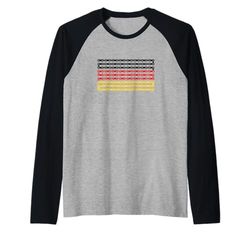 Catena per bicicletta, motivo: bandiera tedesca, per ciclisti Maglia con Maniche Raglan