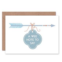 Wee Blue Coo WEE NOTE TO SAY ARROW ART GREETINGS GREETING CARD GIFT