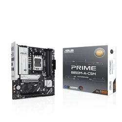 ASUS PRIME B850M-A-CSM, Scheda Madre AMD mATX, Slot DDR5, PCIe 5.0 Ready, 3 Slot M.2, Ethernet Realtek 2.5Gb, DisplayPort, HDMI, USB-C Anteriore da 5Gbps, BIOS FlashBack, Aura Sync
