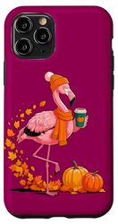 Automne Flamant Rose Pumpkin Spice Ambiance Festivités Coque pour iPhone 11 Pro