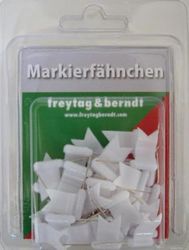 Markierfähnchen wehend, Weiß: 30 Stk