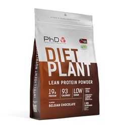 PhD Nutrition Diet Plant, High Protein Lean Matrix, Vegan Diet Protein Powder, Belgian Chocolate, 19g of Plant Protein, 40 Servings Per 1 kg Bag (Packaging May Vary)