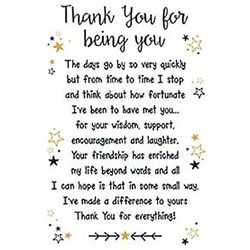 Bedankt dat je je bent - Wallet Card & Envelope Keepsake Vers Gift