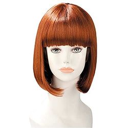 World Square Plunging Ladies Wigs Orange Wig With Fringe