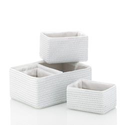 Kela 21781 Rimossa Lot de 5 Paniers de rangement Blanc
