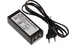 KALEA-INFORMATIQUE Alimentation Externe POE Power Over Ethernet 220V vers 24V 1A. Injection + sur Fils 4 et 5, et - sur Fils 7 et 8. Entrée et Sortie RJ45.