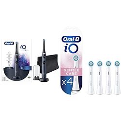 Oral-B iO 8 Go Electric Spazzolino Elettrico Puizia professionale Profonda, Tecnologia Magnetica, Micro-Vibrazioni & iO Testine Spazzolino Elettrico, Confezione da 4 pezzi, Gentle Care