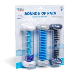 hand2mind-96019 Learning Resources, Tubos sensoriales Tiempo, Juguetes niñas de 3 años, Relajante, 3 Sonidos, Nieve, Lluvia y tormenta eléctrica, Multicolor, S 96019
