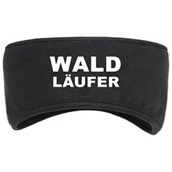 Geschenke mit Namen Forest Runner Headband Cuddly Soft Black Anti-Pilling Microfleece Lining and Hemmed Edge