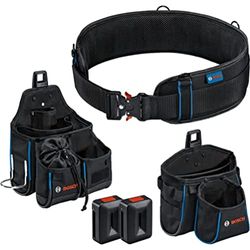 Bosch Professional set ceinture porte-outils ProClick avec 1 ceinture 93 (taille S/M), 1 sacoche GWT 4, 1 sacoche GWT 2, 2 supports ProClick